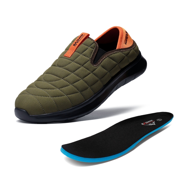 Unisex Hiking Slip-On Walking Shoes - ARMY-GREEN - 5